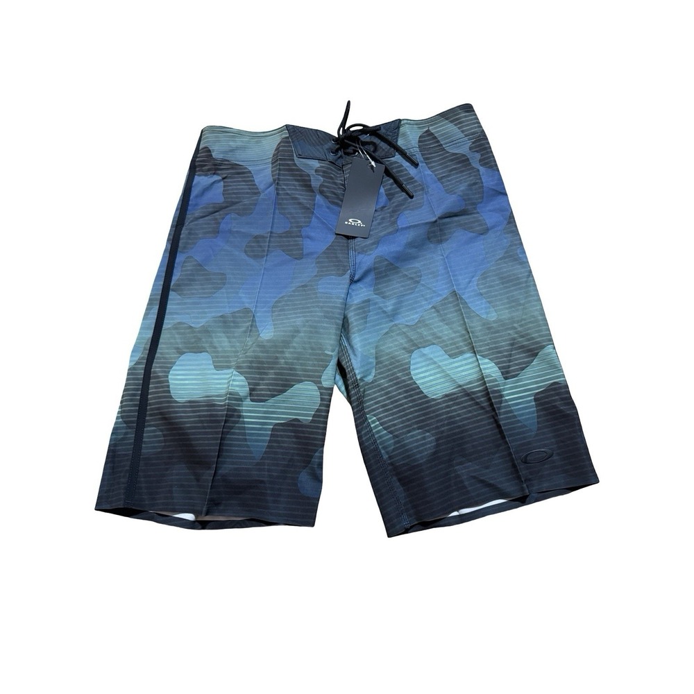 Oakley Bundoran Biscuit Camo Stripe 21" Boardshort Flash Blue -NWT - Sz 30 - $70